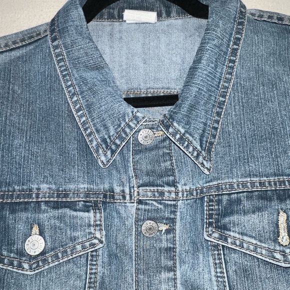 Vintage Women's Denim Jean Jacket C'est Toi Button Up Medium Wash Fade Size XL - Picture 4 of 7